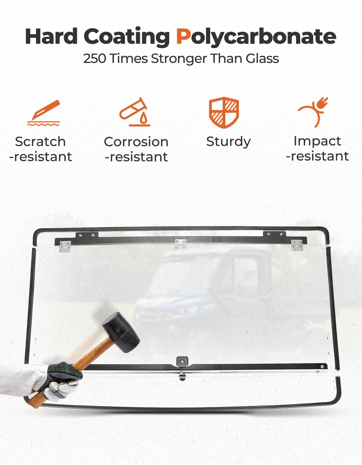 KEMIMOTO Flip Windshield Compatible with Can-Am Defender